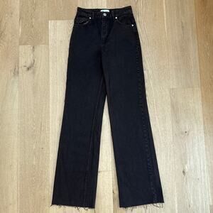 Zara Jeans Raw Hem Size US2 Dark Brown